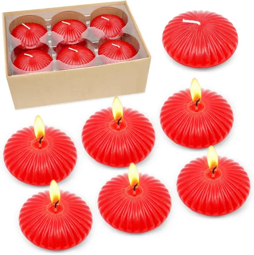 Vista 12 de Paquete de 12 velas flotantes negras de 3 pulgadas, velas sin perfume de 10 horas sin goteo para jarrones cilíndricos, centros de mesa en bodas