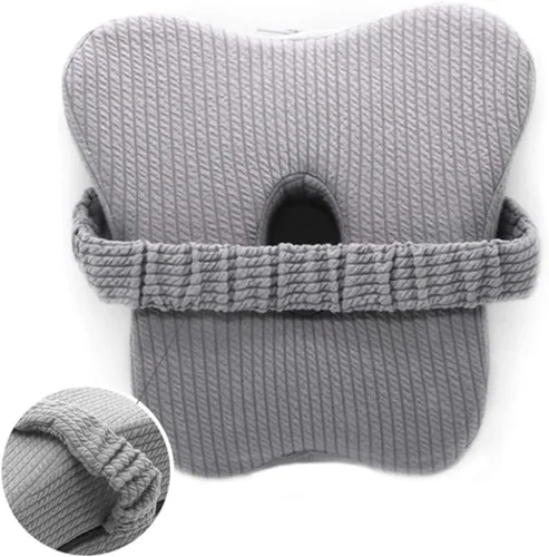 Vista 5 de Almohada de rodilla mejorada para personas que duermen de lado con correa elástica, almohada de piernas de espuma viscoelástica, ideal