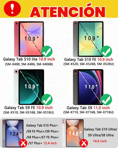 Vista 2 de MePadKey Funda con teclado táctil para Samsung Galaxy Tab S10 Lite/S10 FE