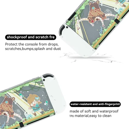 Vista 4 de Zelda Funda protectora Funda protectora acoplable compatible con Switch OLED diseño todo en uno diseño antiarañazos y absorción de golpes funda