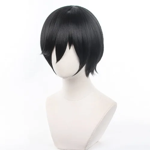 Vista 3 de XiongXiongLe ITOSHIRIN - Peluca de cosplay con bloqueo azul de anime, peluca corta de repuesto para niños, hombres, juegos de rol, fiesta diaria