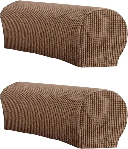 Vista 27 de LINGXIYA Funda de Reposabrazos de Terciopelo Suave y Elástico, Fundas para Reposabrazos de Sillas/Sofas, Fundas para Brazos de Sofá, Protector