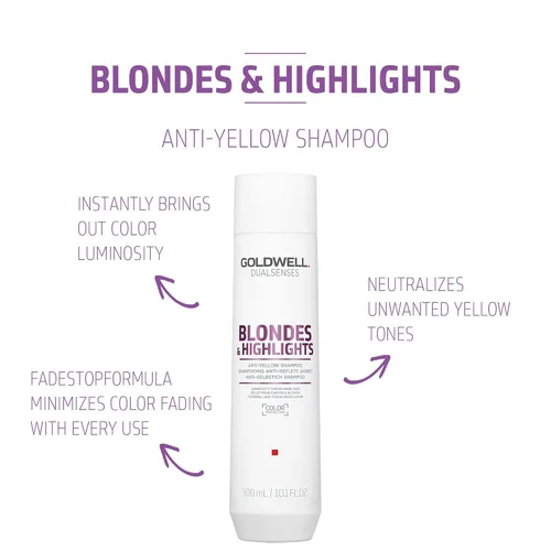 Vista 2 de Goldwell Dualsenses Rubias & Highlights Champú Anti-Amarillo