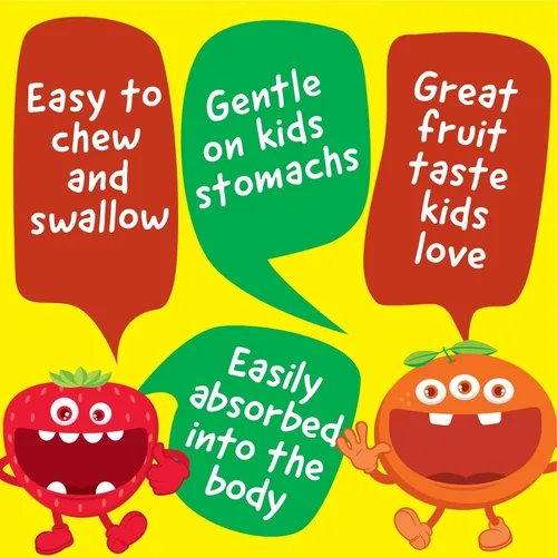 Vista 4 de VitaWorks Paquete de hierro para niños de 10 mg + vitamina C masticables + saúco + zinc + C