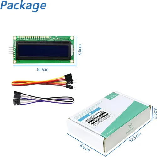Vista 6 de Freenove Módulo I2C IIC LCD 1602, nuevo tipo TWI Serial 16x2, compatible con Arduino Raspberry Pi Pico ESP32 ESP8266