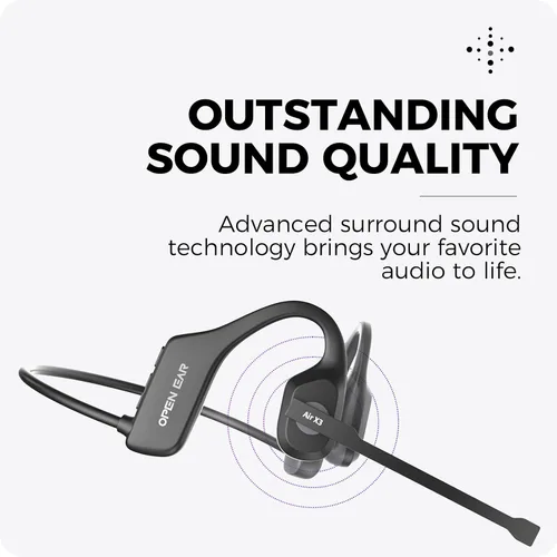 Vista 4 de Auriculares inalámbricos Bluetooth con micrófono 32g Comfortable Headphones with Dual Connect and Noise Cancelling Mute Function for Sports,Work