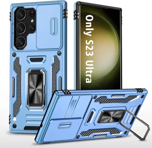 Vista 17 de ANGELAS - Funda a prueba de golpes para Samsung Galaxy S23 Plus, parachoques de silicona TPU con protección anticaídas, cubierta deslizante