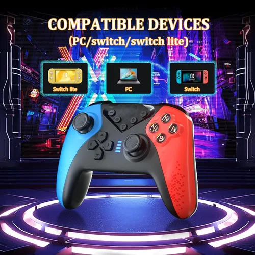 Vista 3 de SZDILONG 2Pack Nintendo Switch Controllers with Turbo, Vibration, and Wake-Up Feature for Nintendo SwitchLiteOLED - Ultimate Gaming Experience