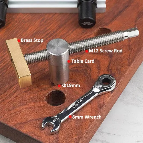Vista 3 de 2 abrazaderas de banco para perro de 3/4 pulgadas, clips de escritorio ajustables para carpintería, bancos de banco de accesorios para carpintería