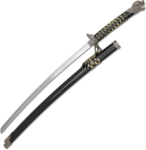 Vista 3 de Snake Eye Tactical Highlander Dragon Design Handle Samurai Katana - Juego de espada triple con soporte de espada