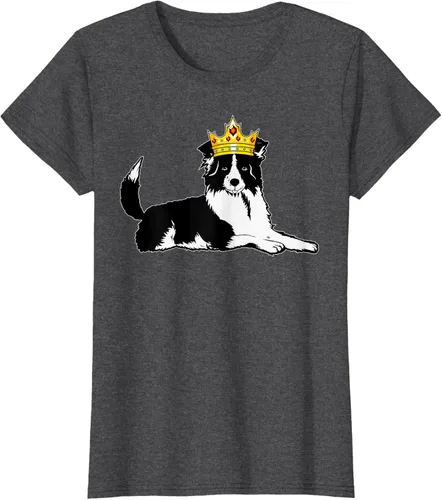 Vista 3 de Border Collie Crown - Camiseta veterinaria de piel de pastoreo de ovejas, Negro