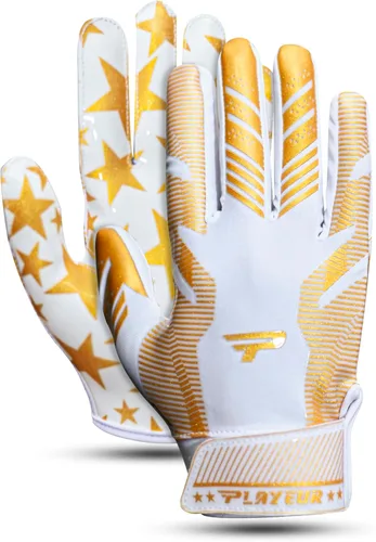 Vista 2 de Guantes de Fútbol Americano Premium para Niños, Jóvenes y Adultos - Receptor Adhesivo Premium con Tecnología de Ajuste Adaptativo - Rendimiento