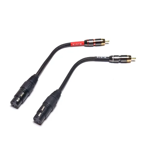Vista 7 de WJSTN XLR a RCA Cable hembra a hembra adaptador de 3 pines XLR a RCA Plug HiFi Cable de audio 2 paquetes/6 pulgadas