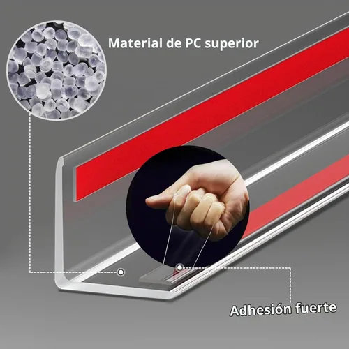 Vista 3 de Protector de Esquina de Pared - 2 Piezas, 40.6cm x 3cm - Protectores de Esquina Autoadhesivos Transparentes para Paredes, Puertas de Armarios