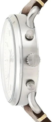Vista 3 de Fossil Commuter - Reloj de cuarzo para hombre de acero inoxidable y piel, estilo casual