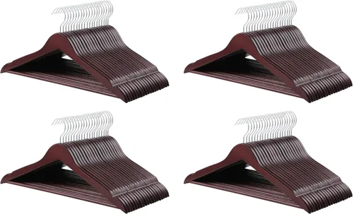 Vista 11 de Amazon Basics Perchas de madera para trajes, paquete de 30, color negro