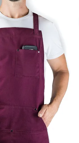 Vista 17 de Hudson Durable Goods - Delantal de chef de grado profesional para cocina, barbacoa y parrilla