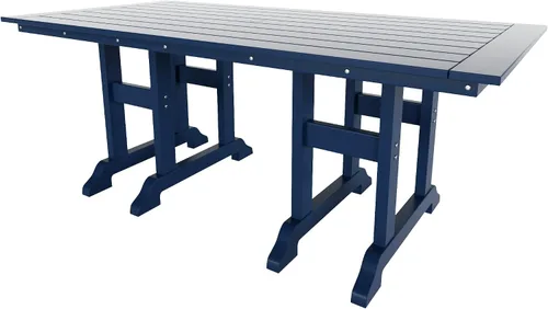 Vista 16 de Muebles Mesa de Comedor Rectangular Adirondack de 37 Pulgadas de Ancho x 71 Pulgadas de Largo, Resistente a los Rayos UV y a la Decoloración para su