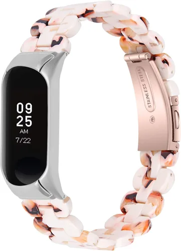 Vista 17 de Mi Band 7 - Correa de resina Barcelet, correa de repuesto de 5.7 a 8.0 pulgadas, pulsera de resina ligera, doble botón, cierre plegable, compatible
