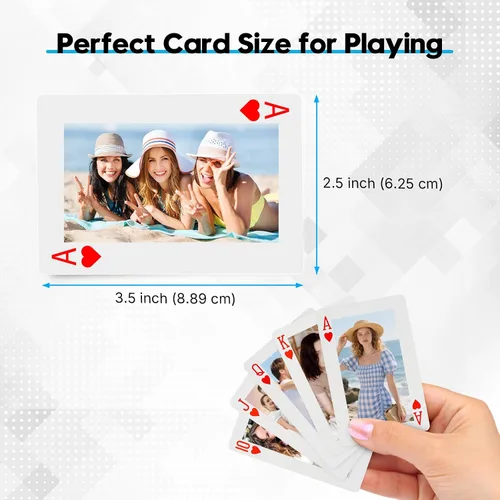 Vista 3 de Cartas de juego personalizadas, cartas estándar personalizadas con imagen de ambos lados, crea tus propias cartas divertidas para fiestas, regalos