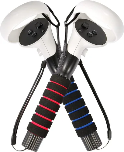 Vista 5 de VR BeatSaber HandlesThe Next Generation Dual Grip Extension Handle Compatible with Oculus QuestQuest 2 or Rift S Controllers to Play BeatSaber