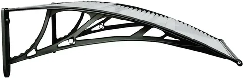 Vista 5 de Toldo para puerta, color negro, transparente, 31.5"x29.5", policarbonato Negro y Transparente
