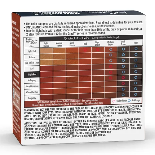 Vista 2 de Light Mountain Tinte y acondicionador de cabello de henna, tinte para el cabello rojo brillante para hombres y mujeres, polvo orgánico de hoja