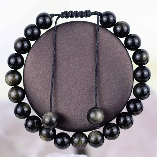 Vista 2 de DAZCOLO Pulsera de gemas hecha a mano con piedras preciosas de macramé ajustable de 0.315 in, cuentas redondas, cristales de cuarzo