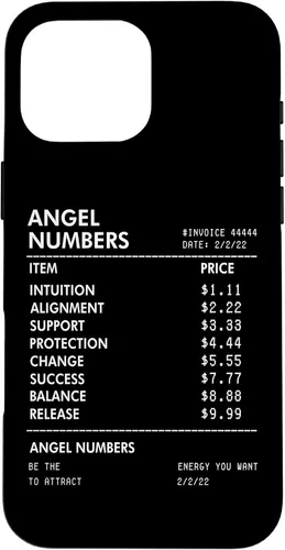 Vista 19 de iPhone 16 Números Ángel Recibo 111 222 333 444 Estuche de numerología espiritual