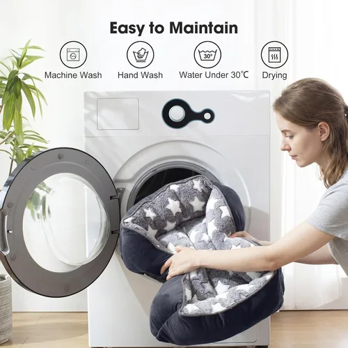 Vista 5 de GASUR Camas para Perros Tamaño Small Plus, Cama Lavable para Perros Pequeños, Sofá Cama Ortopédico para Mascotas, Cuna para Mascotas con Base