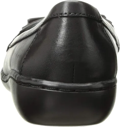 Vista 3 de Clarks Mocasines Ashland Bubble para mujer, Cuero negro
