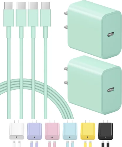 Vista 13 de Cargador de carga rápida USB C para iPhone 17, 16, 15, paquete de 2 cargadores tipo C, cable de 6 pies para iPhone 17/17 Plus/17 Pro/17 Pro Negro