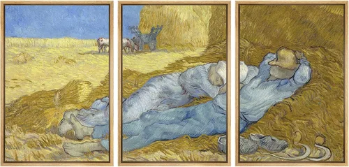 Vista 152 de wall26 Lienzo enmarcado para pared, juego de arte con flores de almendra de Vincent Van Gogh, naturaleza, ilustraciones de área silvestre, bellas