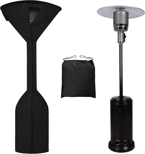 Vista 14 de Easy-Going - Funda piramidal para calentador de patio, 90 pulgadas de alto x 23 pulgadas de largo x 23 pulgadas de ancho, color negro