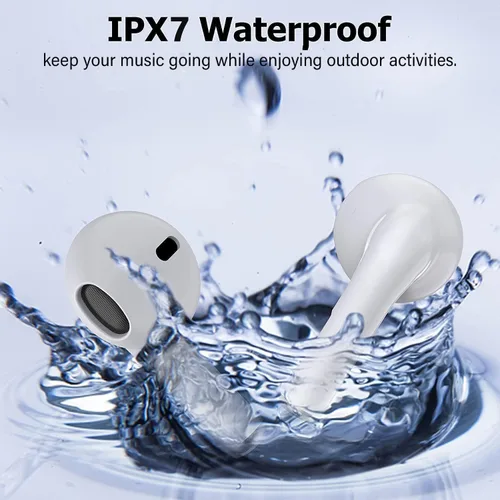 Vista 3 de Auriculares inalámbricos Bluetooth 36H Bluetooth 5.0 con funda de carga inalámbrica, IPX6 Auriculares intraurales impermeables con control táctil