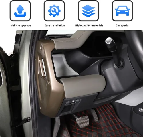 Vista 5 de Adhesivo decorativo para Land Rover Defender 2020-2025, 90, 110, 130, accesorios interiores (marrón)
