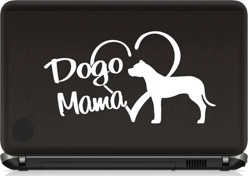 Vista 4 de Calcomanía Dogo Mama Dogo Argentino Vinilo Adhesivo para Ventana de Coche BG 836