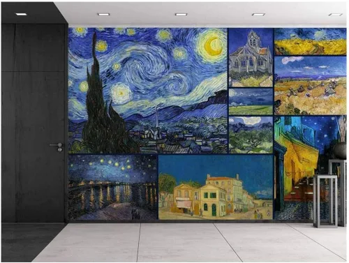 Vista 37 de wall26 - Mural adhesivo decorativo para pared (tamaño grande), WMR-WP-X-DD51-66x24x4 obra de arte 01