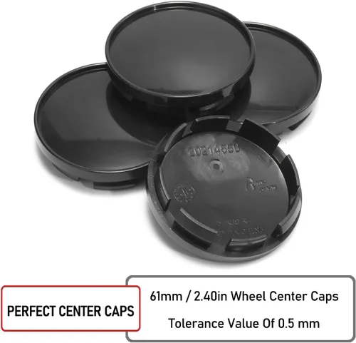 Vista 6 de RTRHINOTUNING Tapones centrales de 2.402 in, paquete de 4 OD: 2.4"(61 mm) ID: 2.18"(56 mm) Tapones centrales de rueda compatibles con Negro