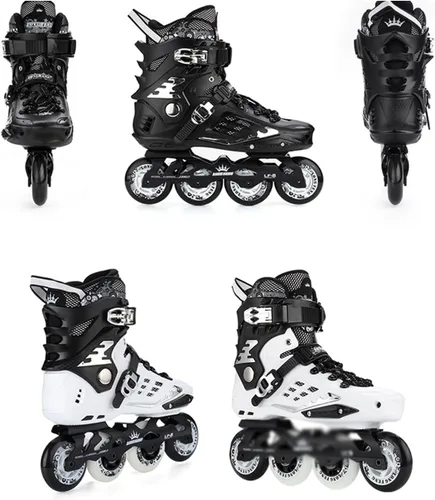 Vista 7 de Patines de ruedas – Patines profesionales en línea para hombres y mujeres, cuchillas ajustables de una sola fila, patines de fibra de carbono