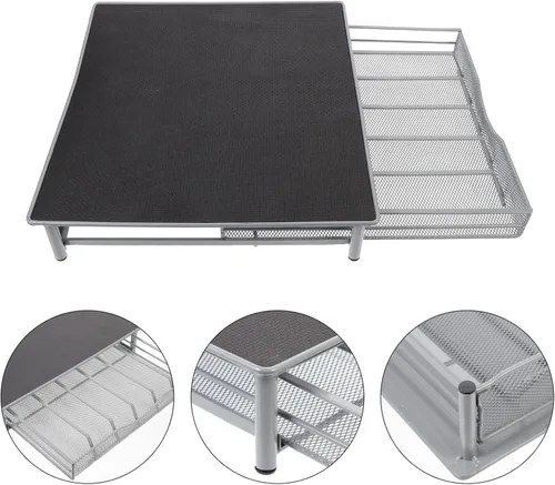 Vista 9 de Hemoton Cajón para cápsulas de café, compatible con K-Cups, 36 soportes, no enrollable, compacto debajo de la cafetera, cajón deslizante