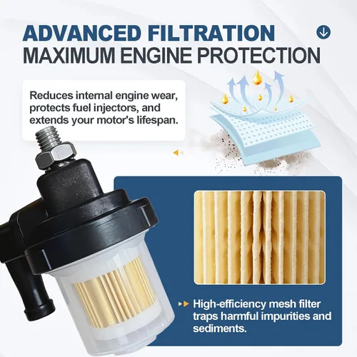 Vista 5 de iFJF 6R3-24560-00-00 - Conjunto de filtro de combustible 6R3245600000 Reemplazo para Yamaha 115 130 140 150 175 200 225 HP Motor fuera de borda 2/4