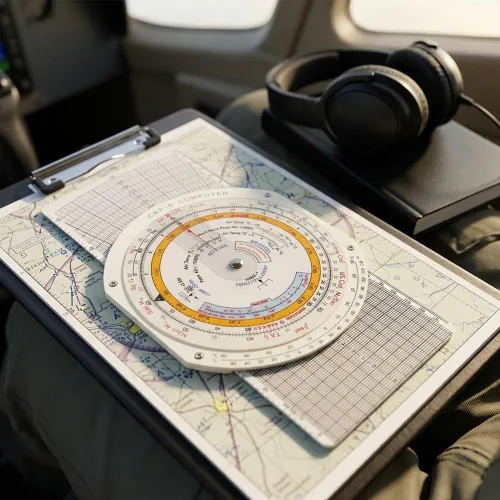 Vista 2 de E6B Flight Computer Aviation Circular Slide Rule for Pilot