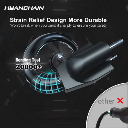 Vista 3 de HUANCHAIN Cable de extensión de 3 pies, calibre 16, negro, para interiores y exteriores, resistente al agua, flexible para clima frío, 3 puntas