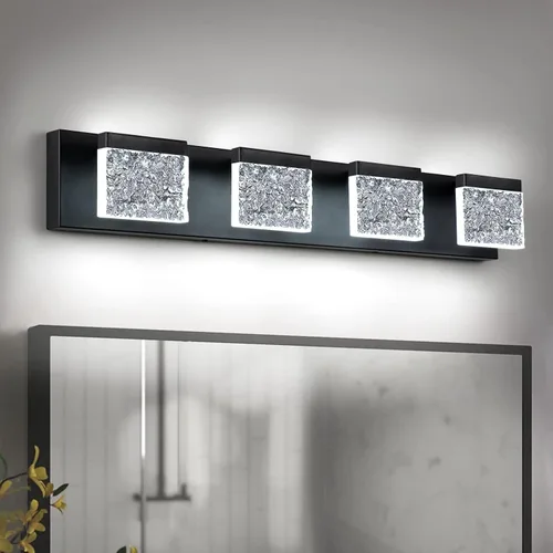 Vista 9 de EDISLIVE Moderna lámpara de tocador de baño de 21.7 pulgadas, 3 luces LED regulables para pared de baño, para sala de estar, dormitorio, 6000 K