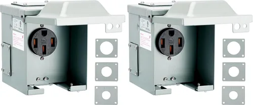 Vista 10 de RVGUARD - Caja de toma de corriente RV/EV de 30 amperios y 125 voltios, receptáculo NEMA TT-30R Panel eléctrico al aire libre resistente a