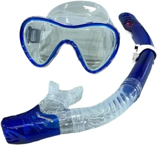 Vista 2 de Equipo de snorkel profesional de buceo para adultos, falda de silicona, gafas antivaho, gafas de natación, máscaras de buceo máscara de snorkel