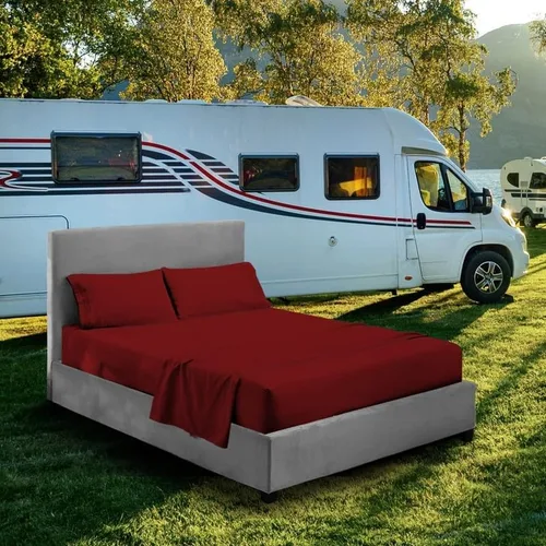 Vista 13 de Juego de sábanas para literas de autocaravana – 48 x 75 pulgadas, tamaño matrimonial 3/4, color azul aguamarina, litera para cuna, cama de caravana