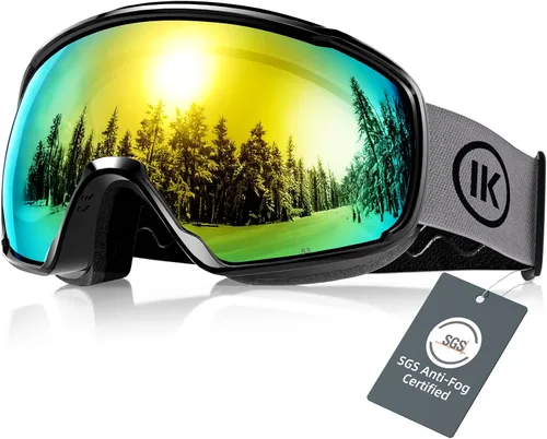 Vista 11 de Innerking OTG - Gafas de esquí aprobadas por SGS, para usar sobre gafas de nieve, snowboard, invierno, antivaho para adultos, jóvenes, hombres