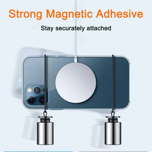Vista 3 de COJOC 5 piezas para anillo adaptador magnético universal, adhesivo magnético compatible con accesorios de carga inalámbrica Magsafe para iPhone